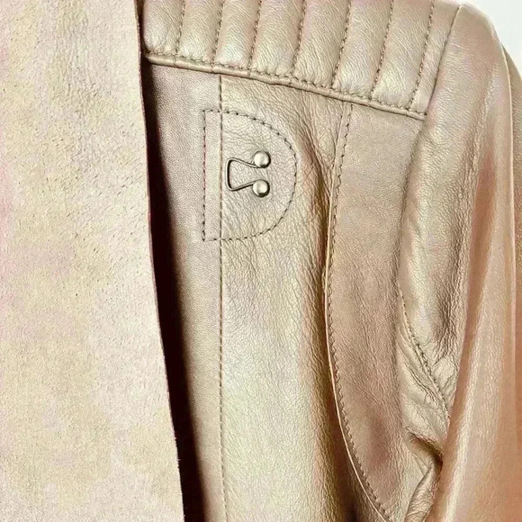 NWT! Trouvé Leather Taupe Dusk Leather Jacket - Picture 5 of 7